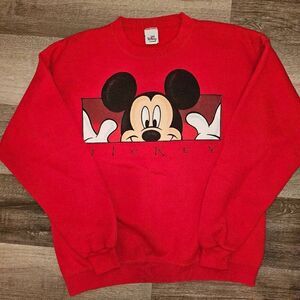 Disney Christmas Mickey Sweater size Medium Oversized Vintage Y2K